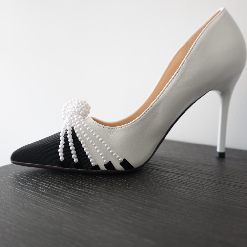 Elegant Black and White Women's Heels